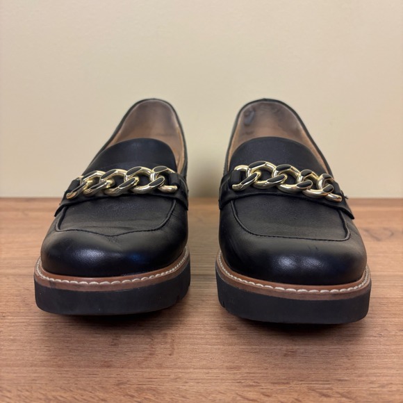 NATURALIZER Desi Lug Sole Loafer Black Women Size 8 Casual Workwear Everyday - Picture 5 of 12